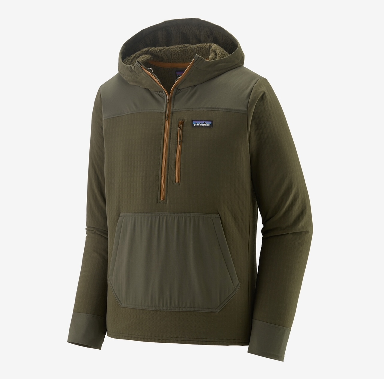 Patagonia M's R2 TechFace Pullover - Pine Needle Green - Medium